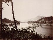 Carleton E.Watkins Vue du fleuve Columbia et de la chain des Cascades oil painting